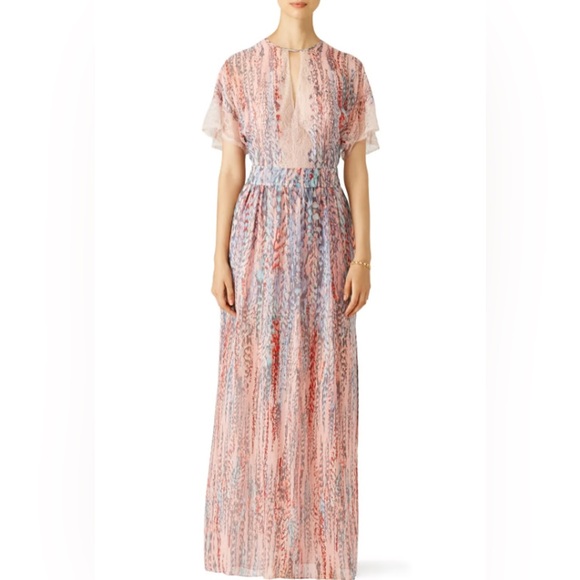 BCBGMaxAzria Dresses & Skirts - BCBGMaxAzria Pink and Purple Maxi Dress